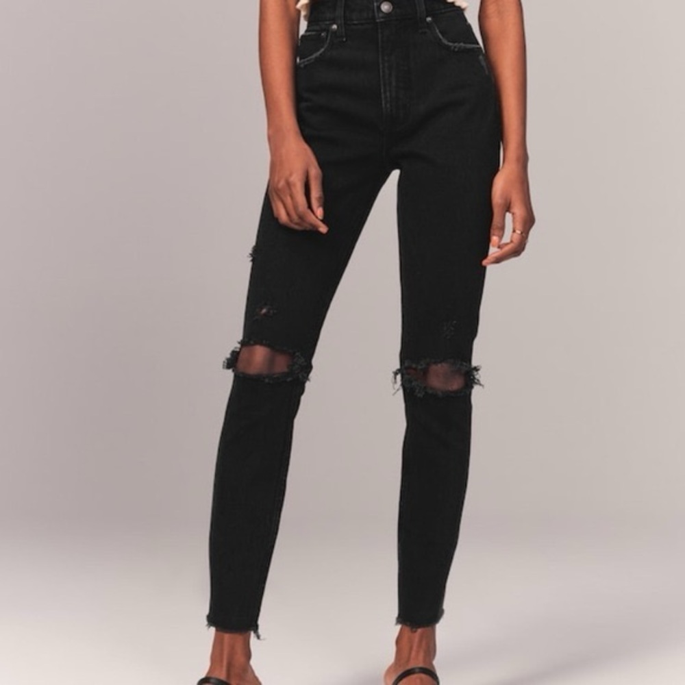 A&F | Skinny High Rise Black Jeans